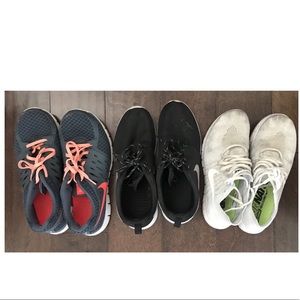 bundle of nike shoes. 3 pairs of nike sneakers